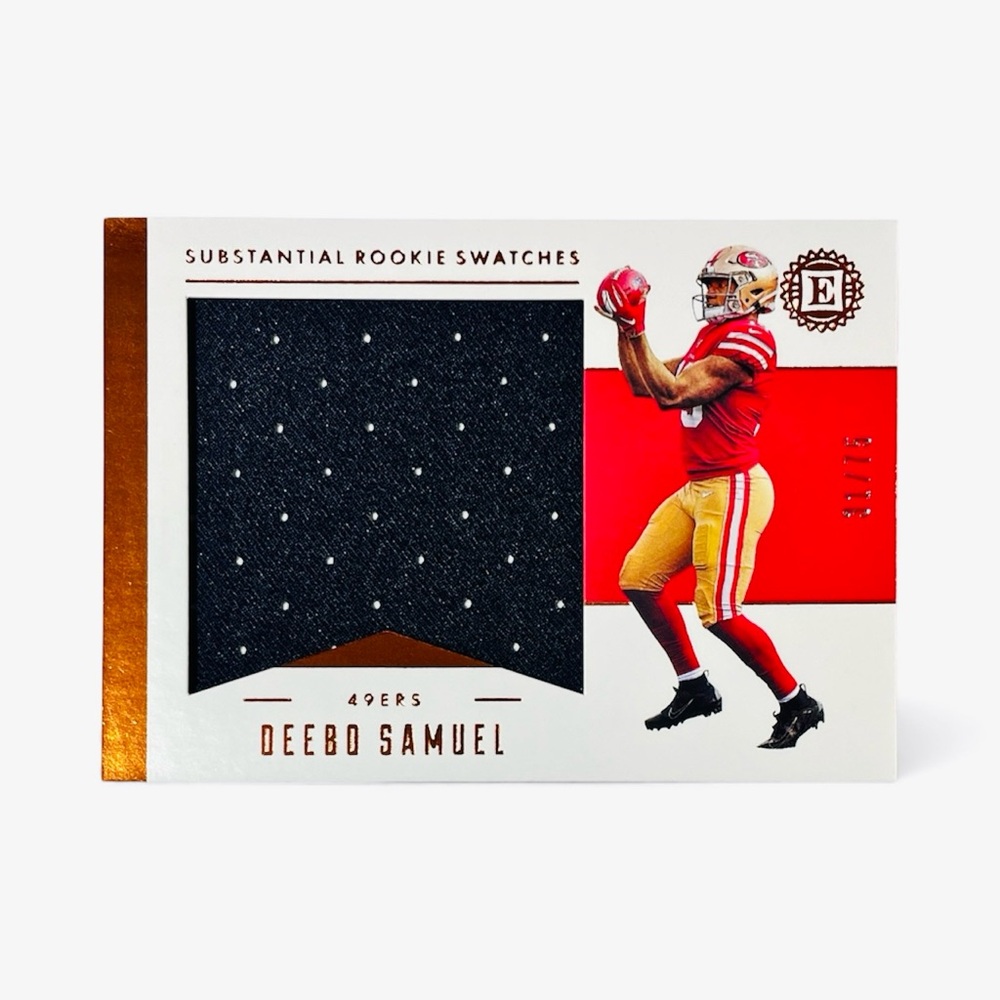 Deebo Samuel Encased Rookie Swatch 31/75 49ers Commanders NFL Football
